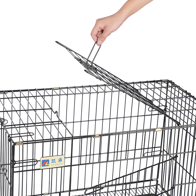 Peti anjing dilipat logam untuk anak anjing